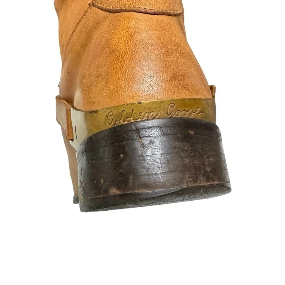 Golden Goose Brown‎ Leather Charyle Knee-High Boots Sz 40/ 9 US